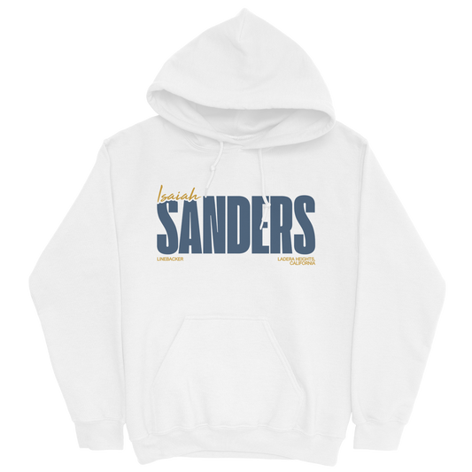 ISAIAH SANDERS CLASSIC WHITE HOODIE