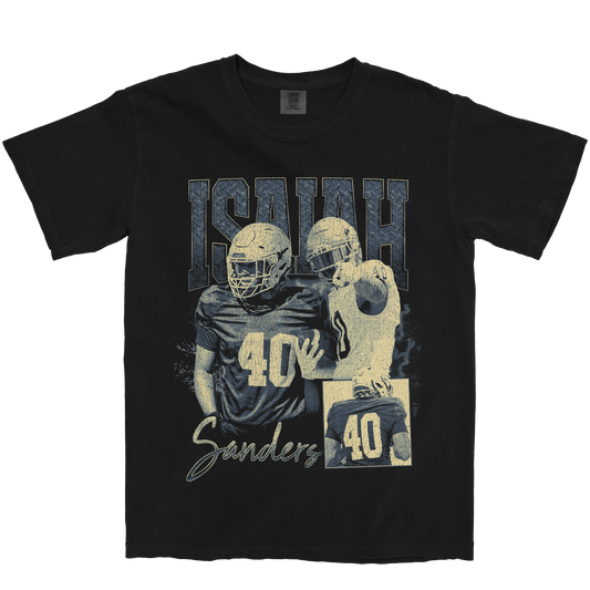 ISAIAH SANDERS GRAPHIC BLACK TEE