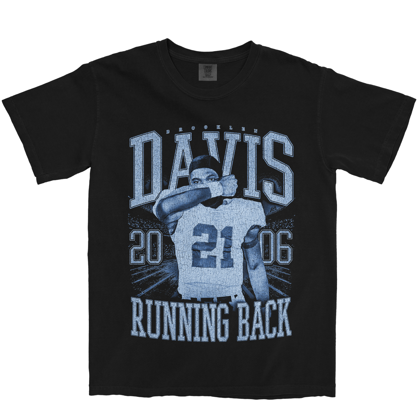 BROOKLEN DAVIS VINTAGE BLACK TEE