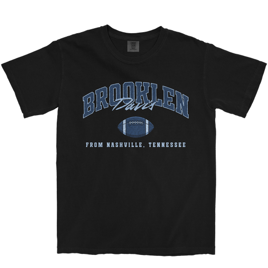 BROOKLEN DAVIS FOOTBALL BLACK TEE