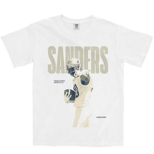 ISAIAH SANDERS VINTAGE WHITE TEE