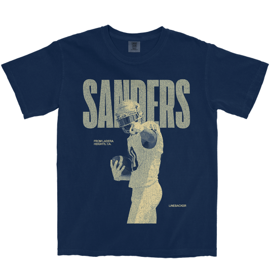 ISAIAH SANDERS VINTAGE NAVY TEE