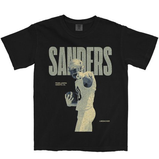 ISAIAH SANDERS VINTAGE BLACK TEE