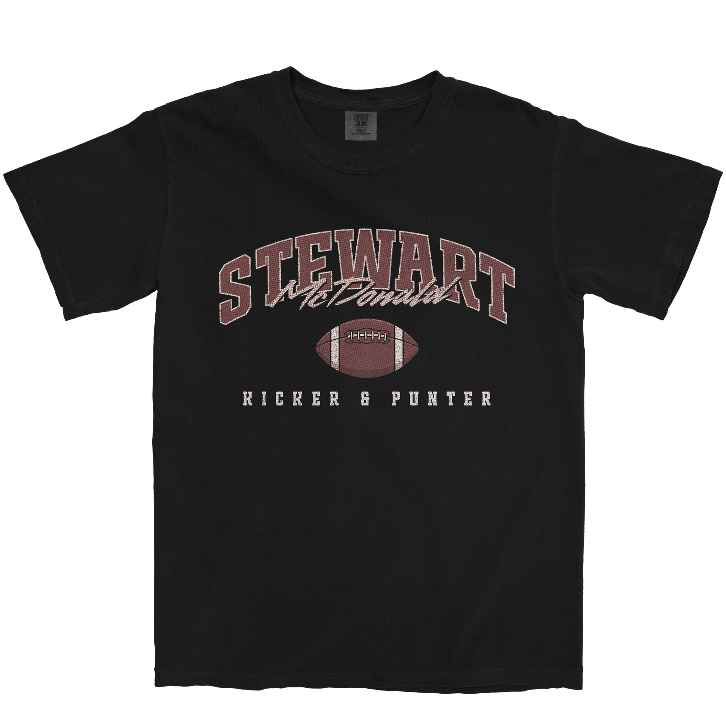 STEWART MCDONALD FOOTBALL BLACK TEE