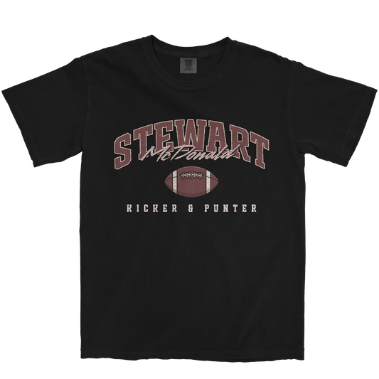 STEWART MCDONALD FOOTBALL BLACK TEE
