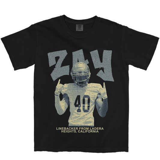 ISAIAH "ZAY" SANDERS VINTAGE BLACK TEE