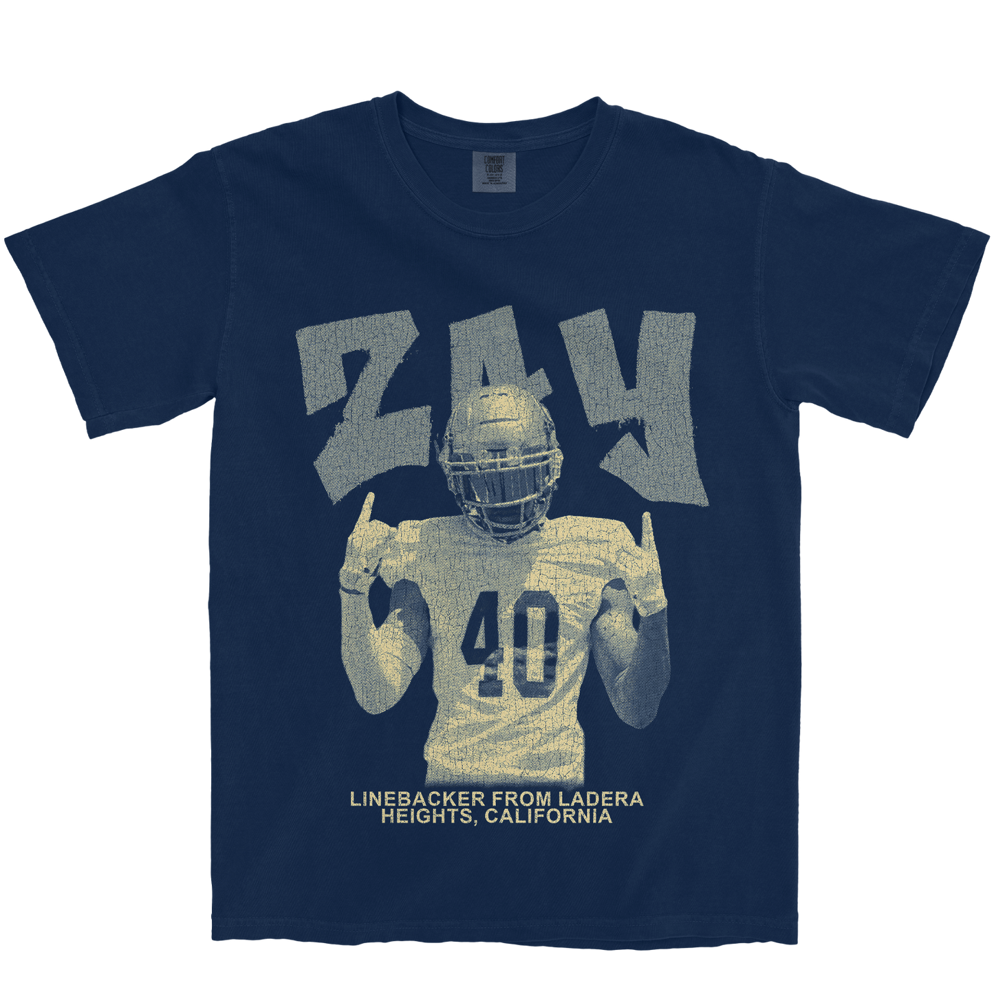 ISAIAH "ZAY" SANDERS VINTAGE NAVY TEE