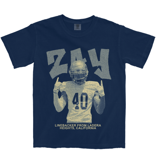 ISAIAH "ZAY" SANDERS VINTAGE NAVY TEE
