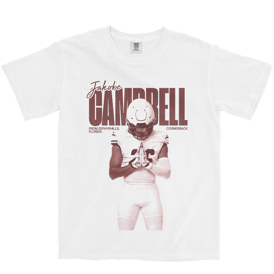 JAKOBE CAMPBELL VINTAGE WHITE TEE