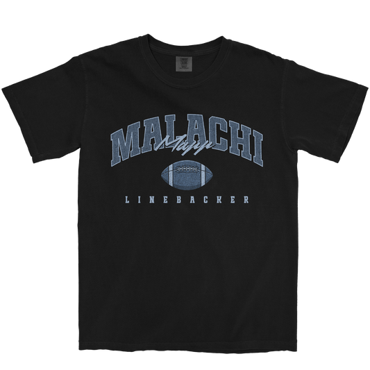 MALACHI MAPP FOOTBALL BLACK TEE