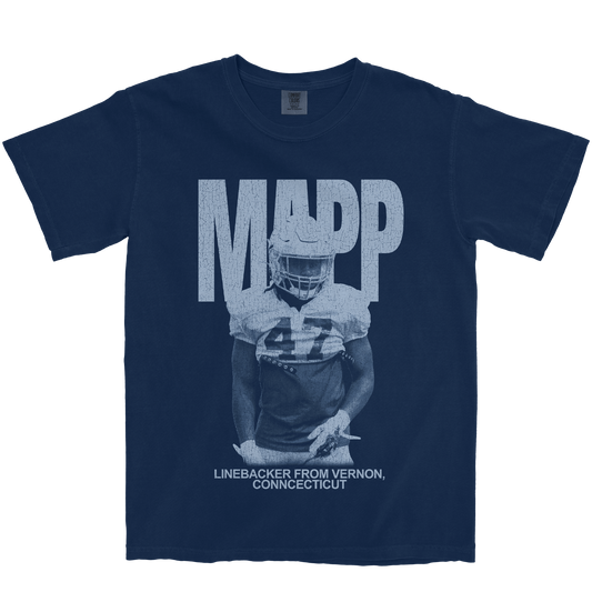 MALACHI MAPP VINTAGE NAVY TEE