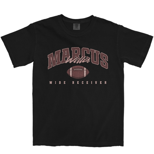 MARCUS WILLIS FOOTBALL BLACK TEE