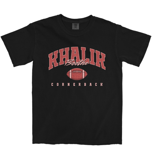 KHALIK BOOTHE FOOTBALL BLACK TEE