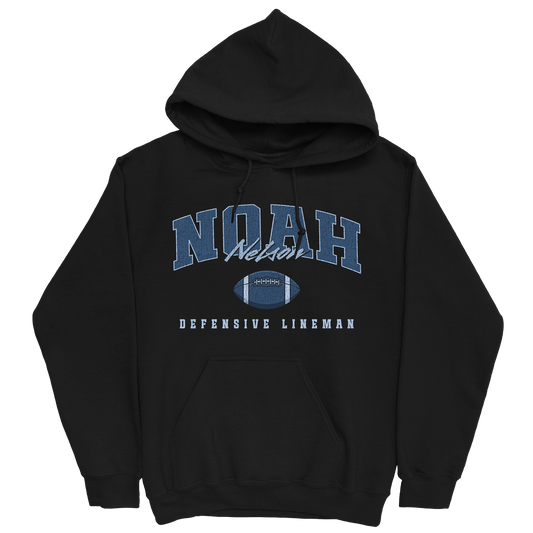 NOAH NELSON FOOTBALL BLACK HOODIE