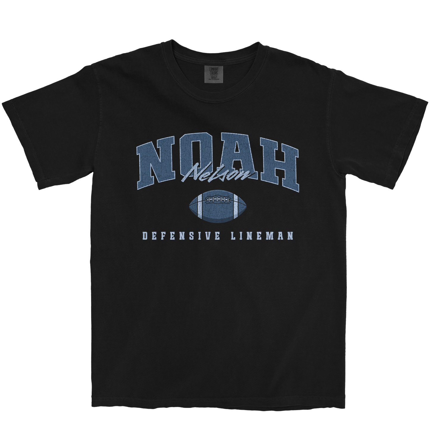 NOAH NELSON FOOTBALL BLACK TEE