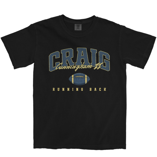 CRAIG CUNNINGHAM II FOOTBALL BLACK TEE