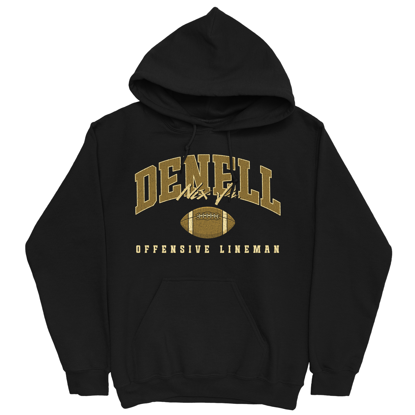 DENELL NIX JR. FOOTBALL BLACK HOODIE
