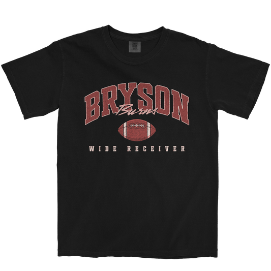 BRYSON BURNS FOOTBALL BLACK TEE