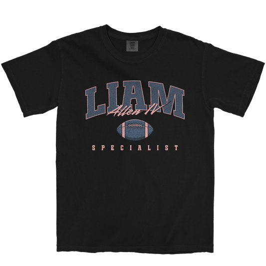 LIAM ALLEN IV FOOTBALL BLACK TEE
