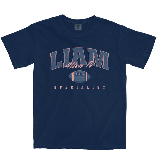 LIAM ALLEN IV FOOTBALL NAVY TEE