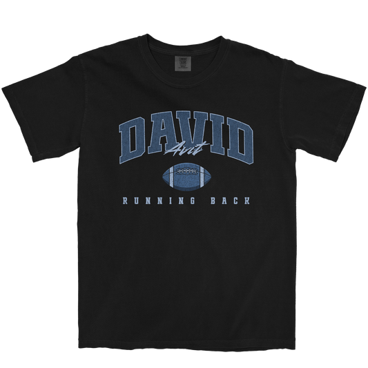 DAVID AVIT FOOTBALL BLACK TEE