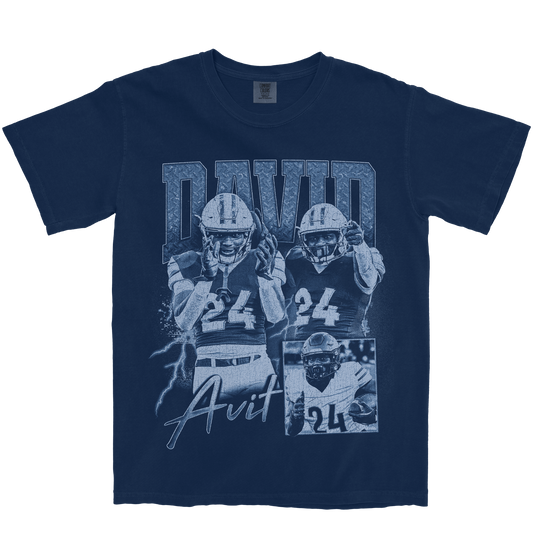 DAVID AVIT GRAPHIC NAVY TEE