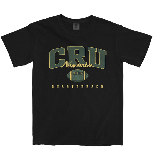 CRU NEWMAN FOOTBALL BLACK TEE