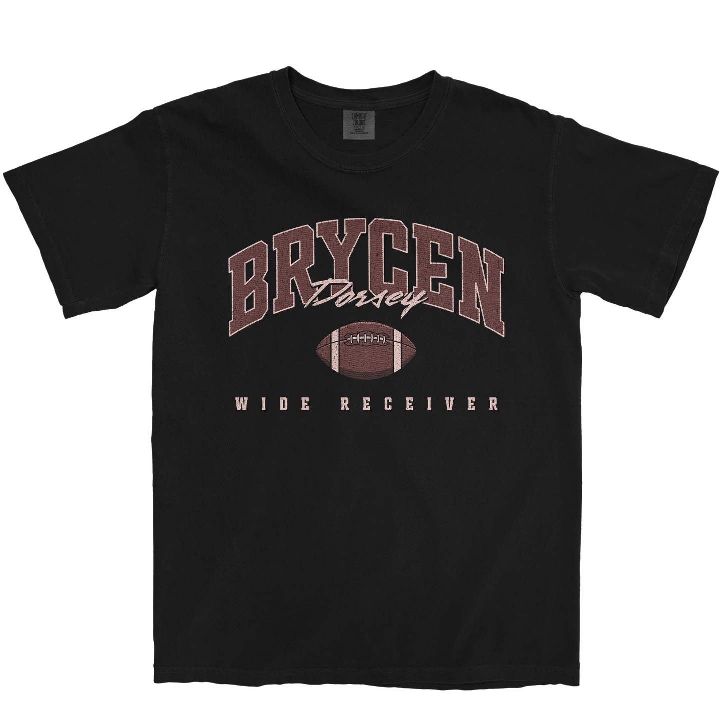 BRYCEN DORSEY FOOTBALL BLACK TEE