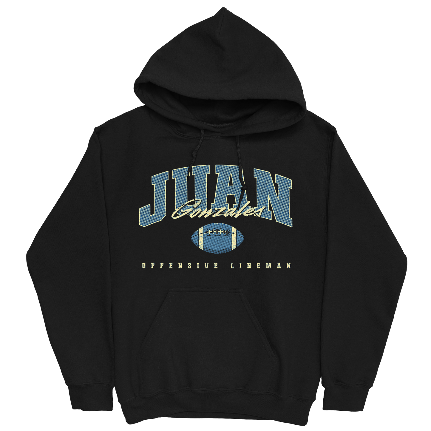 JUAN GONZALES FOOTBALL BLACK HOODIE