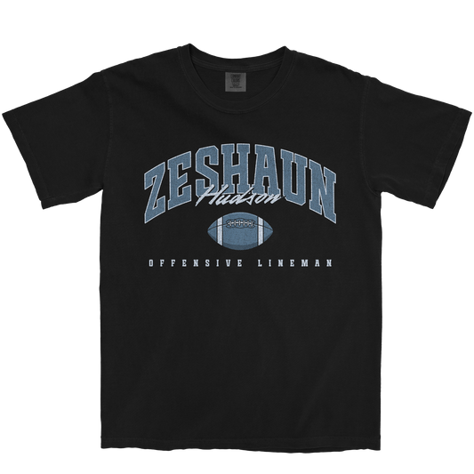 ZESHAUN HUDSON FOOTBALL BLACK TEE