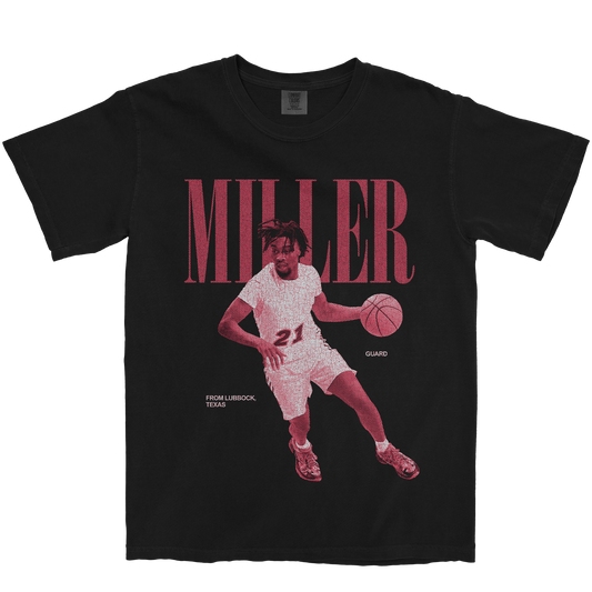 TAJAVIS MILLER VINTAGE BLACK TEE