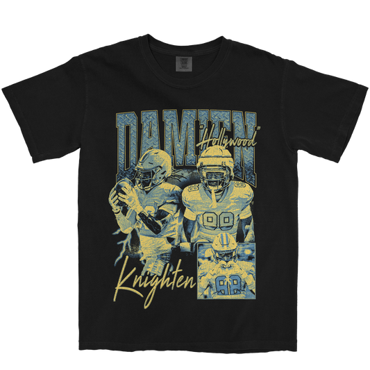 DAMIEN KNIGHTEN GRAPHIC BLACK TEE