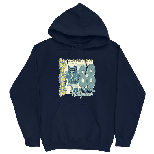 DAMIEN KNIGHTEN RETRO NAVY HOODIE