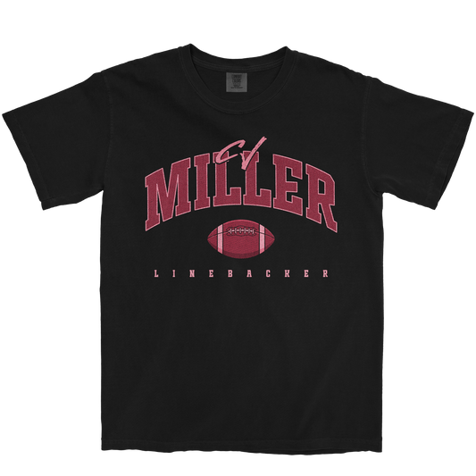 CJ MILLER FOOTBALL BLACK TEE