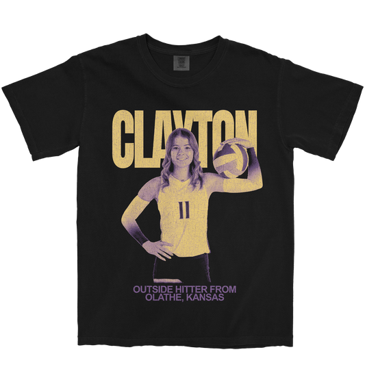 CAROLINE CLAYTON VINTAGE BLACK TEE