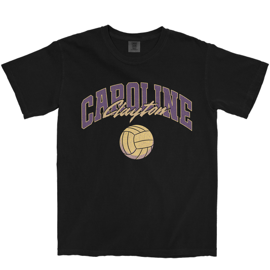 CAROLINE CLAYTON VOLLEYBALL BLACK TEE