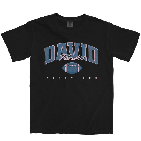DAVID PARKS FOOTBALL BLACK TEE