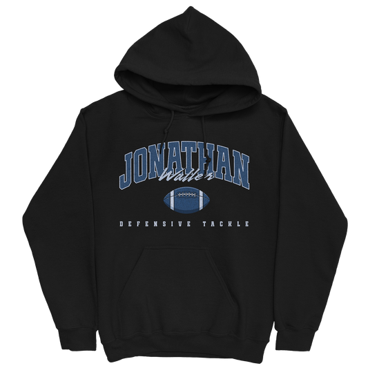 JONATHAN WALLER FOOTBALL BLACK HOODIE