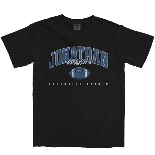 JONATHAN WALLER FOOTBALL BLACK TEE