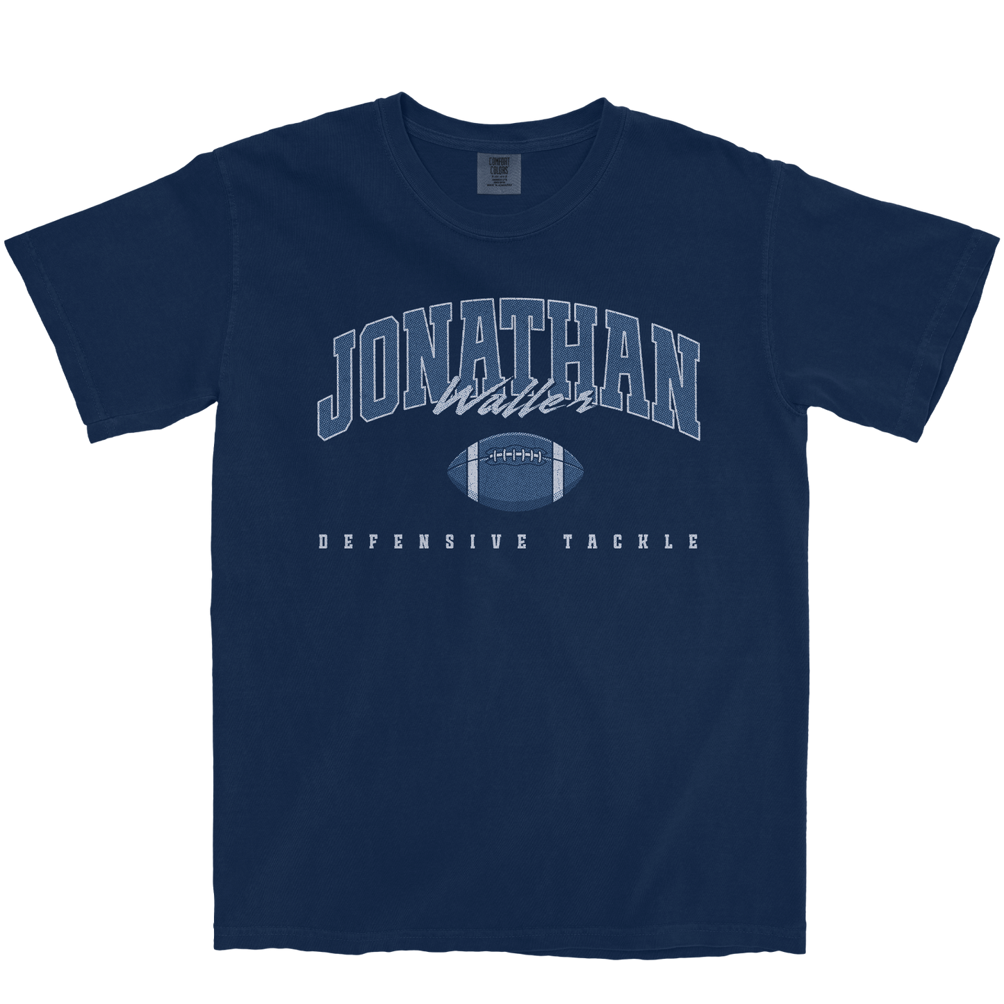 JONATHAN WALLER FOOTBALL NAVY TEE