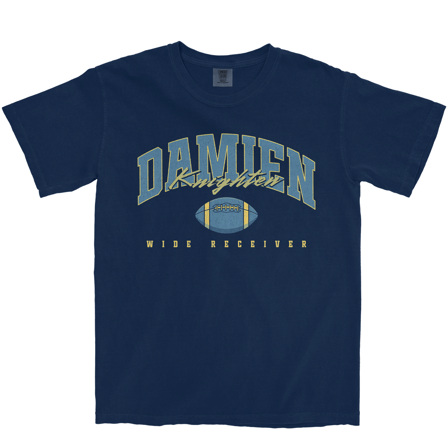 DAMIEN KNIGHTEN FOOTBALL NAVY TEE