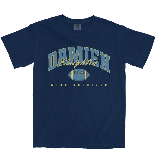 DAMIEN KNIGHTEN FOOTBALL NAVY TEE