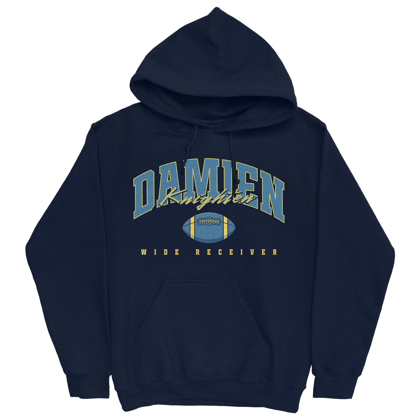 DAMIEN KNIGHTEN FOOTBALL NAVY HOODIE