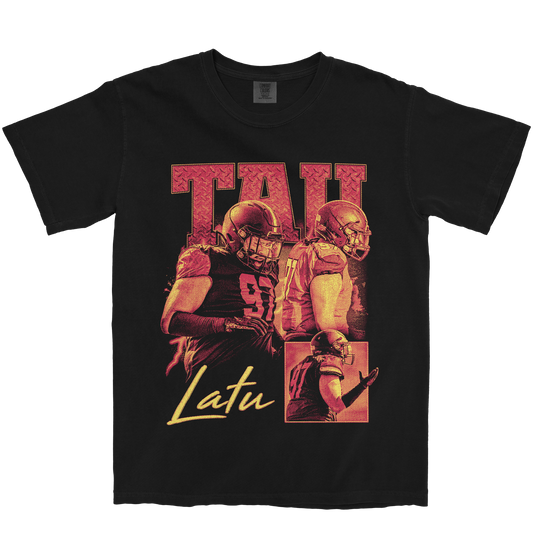 TAU LATU GRAPHIC BLACK TEE