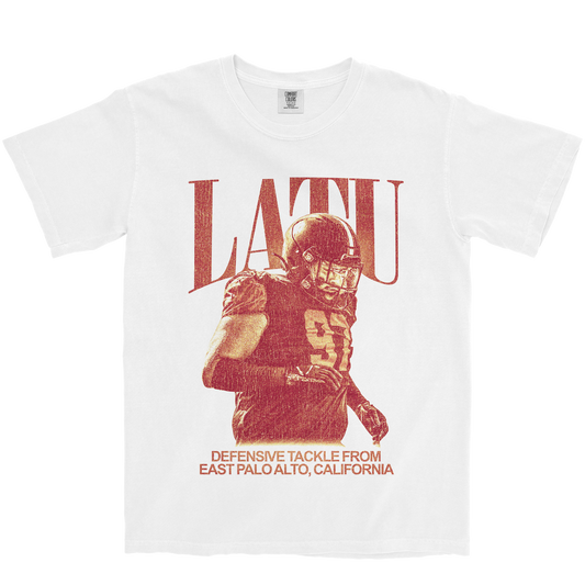 TAU LATU VINTAGE WHITE TEE