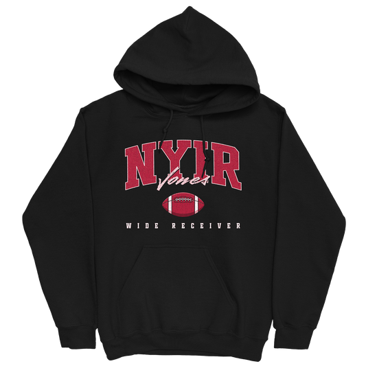NYIR JONES FOOTBALL BLACK HOODIE