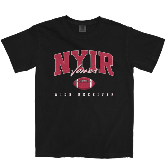 NYIR JONES FOOTBALL BLACK TEE