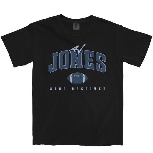 AJ JONES FOOTBALL BLACK TEE
