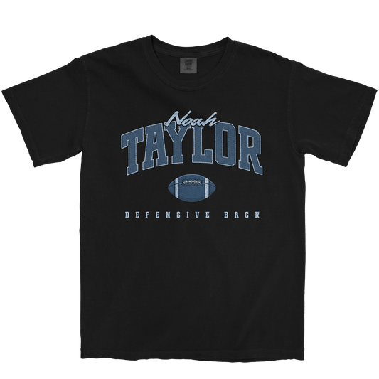 NOAH TAYLOR FOOTBALL BLACK TEE