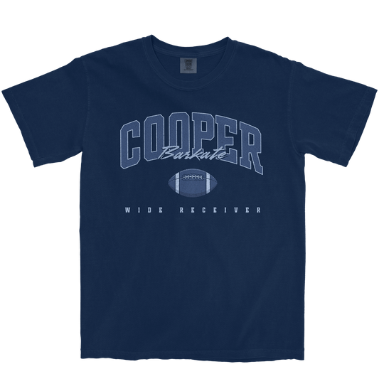 COOPER BARKATE FOOTBALL NAVY TEE